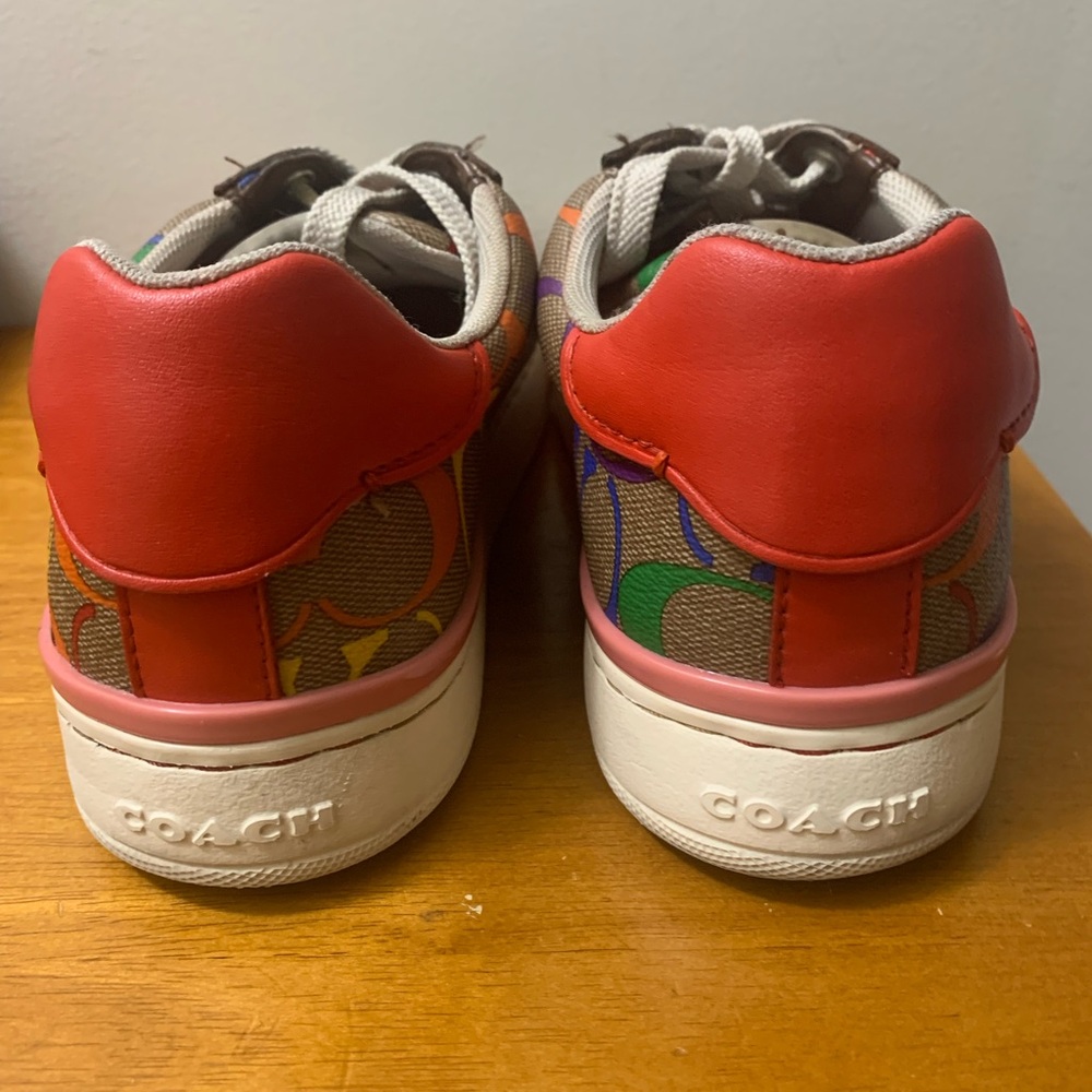Coach Rainbow Multicolor Unisex Sneakers US 8B Eu 38.5 Style Code CA449 Preowned - Picture 8 of 10